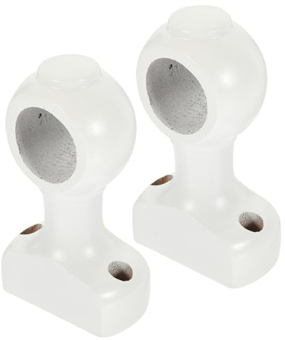 NUOBESTY Supports De Tringle À Rideau En Bois Lot De 2 Support Mural Pour Tringle À Rideaux Crochets Pour Rideaux Pour Fenêtre Et Porte Installation Facile Style Simple