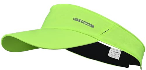 OTTERSHELL Visiera parasole sportiva con slot per occhiali, visiera atletica regolabile per corsa, golf, tennis, pesca.