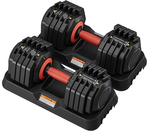 Dripex Hanteln Set, 11kg/24,5kg/41kg Verstellbar Kurzhanteln aus Stahl mit Anti-Rutsch Griff 2-41kg Schnellen Wechsel