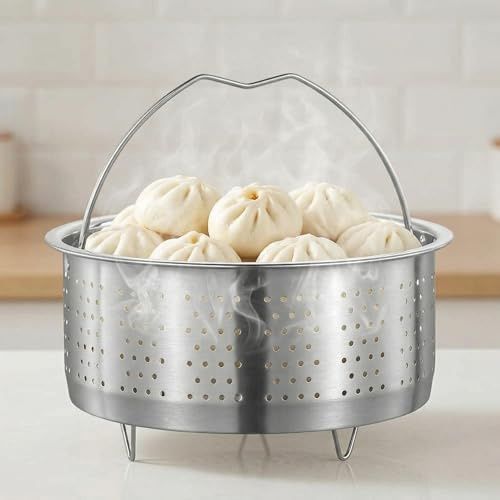 20 cm Edelstahl 304 Dampfgarer Einsatz , Dämpfeinsatz Steamer Basket | Dünsteinsatz , für Töpfe Kochtöpfe Schnellkochtopf Dünsten Gemüse Früchte Eier
