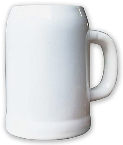 Blanko 15996 Jarra de cerveza de cerámica, 0,5 l, impresión por sublimación impresa, diseño deseado