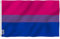 ANLEY Fly Breeze 3x5 Foot Bi Pride Flag - Color vívido y resistente a la decoloración UV - Encabezado de lona y doble costura - Banderas bisexuales Poliéster con arandelas de latón 3 X 5 pies