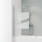 Schulte D1650 Duschwand Komfort, 80 x 140 cm, 5 mm Sicherheitsglas Liane, alu natur, Duschabtrennung für Badewanne