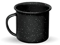 WARMCOOK Graniteware – Tasse à café expresso en acier émaillé - Noir