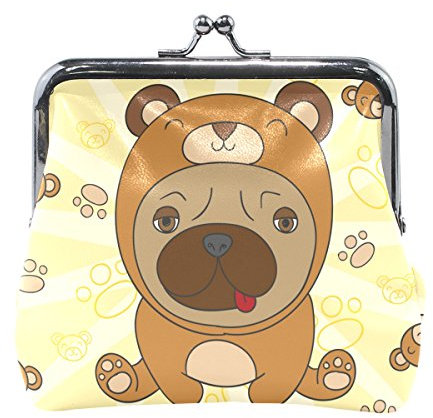 LIANCHENYI Süße Mops-Geldbörse für Damen und Mädchen.