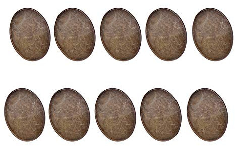 B Baosity 10 Stücke Cabochon Brosche Basis Rohlinge Tablets Stifte DIY Entdeckungen Einstellen - Bronze, 40 x 30 mm