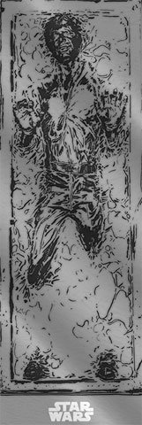 Star Wars - Han Solo Carbonite - Türposter Größe 53x158 cm + 2 St Posterleisten Alu 63 cm