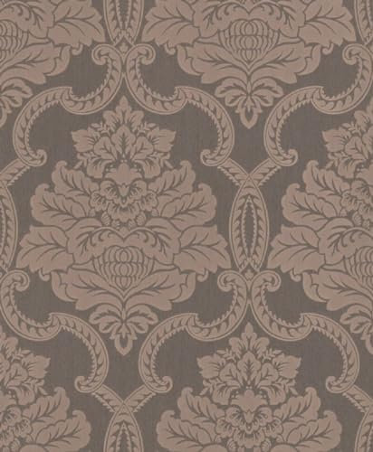Casa Padrino Barock Textiltapete Grau/Rosa 10,05 x 0,53 m - Barock Tapete - Deko Accessoires