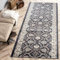 Carpeto Rugs Blumen Teppich Läufer Flur - Orientalisch Teppichläufer - Kurzflor, Weich - Flurläufer für Wohnzimmer, Schlafzimmer - Teppiche - Meterware - Anthrazit Schwarz 1-100 x 250 cm
