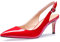 Castamere Scarpe col Tacco Donna Gattino Cinturino Regolabile Tacco a Spillo Sandali 6.5CM Rosso Pelle Verniciata Scarpe EU 40