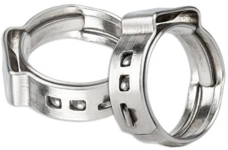 Pex Klemmen, 50 Stück 5/8 Zoll 304 Edelstahl Cinch Crimp Ringe Pinch Klemmen für PEX Rohrverschraubungen