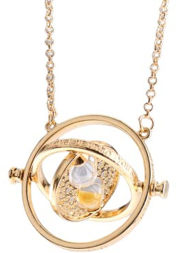 UTTER Wizard halsketten Zeitumkehrer Hermine Sand Anhänger mit Sanduhr Kostüm Requisiten Cosplay Fans (A)