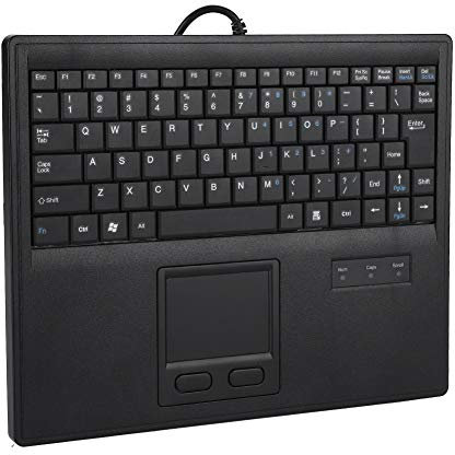 Cuifati Wired Keyboard with Touchpad,Precise Touch Control Touchpad Keyboard,10in Scirrors Foot Keys Wired Keyboard with for Touchpad,Laptop, Android Phone Tablet