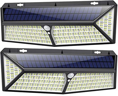 kilponen Lampe Solaire 430 LED【Puissante - 3500LM - 270° Angle】 Détecteur de mouvement éclairage Extérieur Spot sans Fil Sécurité étanche Lumière Solaire pour Jardin