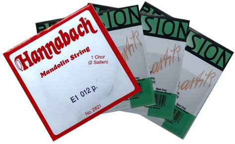 Thomastik 154 mit Hannabach e1 - Mandolinensaiten - stark