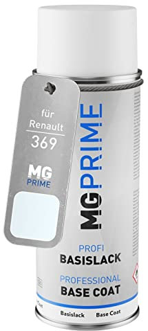 MG PRIME Peinture voiture Bombe aérosol pour Renault 369 Blanc Glacier/Arktis-Weiss de base de 400ml