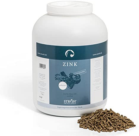 STRÖH Zink-Pellets für Pferde (5kg) • Zink Pferd ohne Melasse & getreidefrei • Unterstützt Haut, Fell & Hufe • Bei Zinkmangel