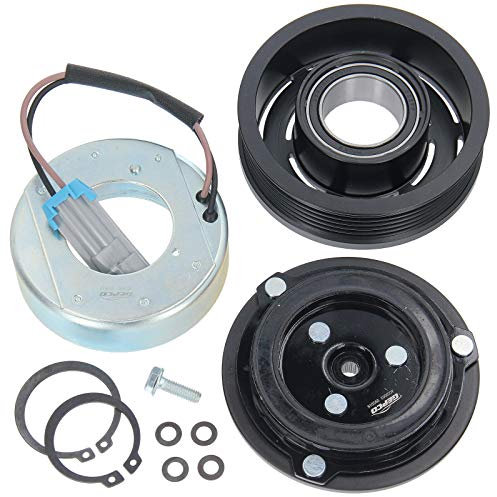 GEPCO Klimakompressor Magnetkupplung Riemenscheibe Magnetspule kompatibel mit Opel Astra H Zafira B 6854056 6854057 13124751 CVC