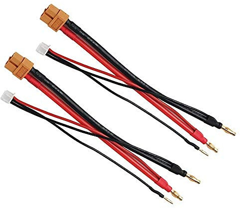 Yiqigou 2 pz XT60 Femmina Connettore a 4MM Bullet Banana Connettore Adattatore Cavo con 2S JST-XH Balance Plug