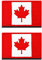 2 Set. Tactical Canada Flag Embroidered Patches - 3.15x 2 Canadian Maple Leaf Flag Military Uniform Sew On Emblem Patch - Loop & Hook Fasteners Attach to Tactical Backpack, Garment & Gears
