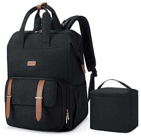 mommore Sac à dos tire-lait pour Spectra S1, S2 Medela Sac à dos pour maman qui travaillent avec housse pour ordinateur portable de 15,6, noir, 17.3 x 12.3 x 7.1 inches, Sacs à dos de jour