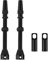 DRELD 2 Stück Fahrrad Tubeless 60mm, 1 Paar Presta Tubeless Ventile, MTB Tublessventiel, Fahrrad Tubeless Presta Aluminiumlegierung, Tubeless Presta Ventilschaft (60mm Schwarz)