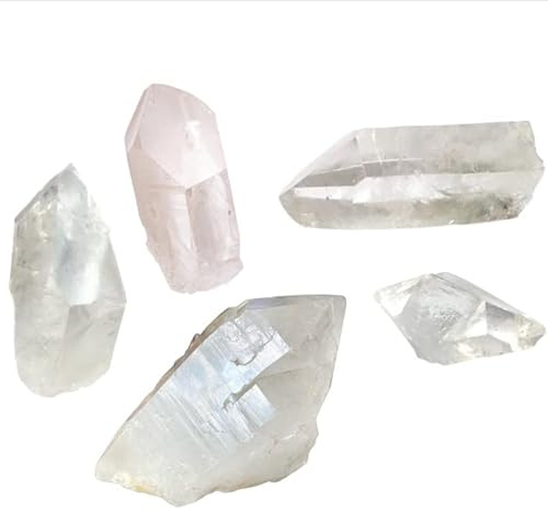 Punta de Cuarzo Blanco en Bruto Cristal Maestro Extra Mineral de Roca Natural Piedra (De 30g a 40g)