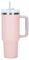 Moollyfox 40oz (1180 ML) Mug Isotherme Gobelet de Voyage 304 Acier Inoxydable Café Tasse avec Poignée & Paille sans BPA Double Isolée Chaud et Froid Rose Clair