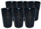 SPARKLERS CLUB Lot de 6 Verres à Cocktail Mojito couleur Noir 33cl - Verre Incassable en SAN (Acrylic), MADE IN FRANCE, Prise en Main facile, Verre Tube pour soirée et évènements - LIVRAISON 24/48H