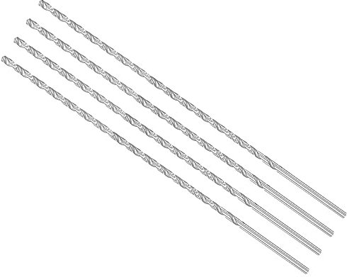 CoCud Extra Lange Spiralbohrer 3.5mm Bohrer Bit Durchmesser 200mm Gesamt Länge Schnellarbeitsstahl Drehbohrer - (Anwendung: für Gehärtetes Metall Holzarbeiten Plastik Aluminium) 4Stk