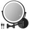 GREENFROM 8.5 Zoll beleuchtetes Make-up-Spiegel mit Vergrößerung, kosmetikspiegel mit zweiseitiges Dual-Touch 1X/10X Vergrößerungsspiegel mit Lichtern 360°Dreh-Badspiegel mit auswechselbarem Arm