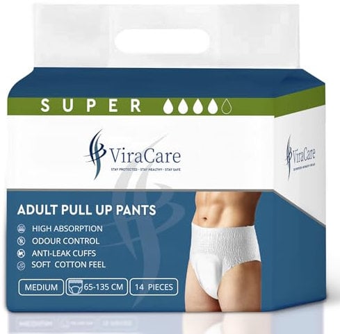 56 x Super Erwachsene Windeln - Maximale Saugfähigkeit und Schutz über Nacht - Windeln für Damen und Herren - Inkontinenzhöschen Größe L (Taillengröße 80-156 cm)