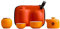 JTBDWOSK Tragbares Chinesisches ReiseTeeset, Handgefertigtes KungFuTeeservice Für Erwachsene, Teetablett Mit Reisetasche, Teeservice Mit Teekanne-Orange-Tee Set+Teekanne,C