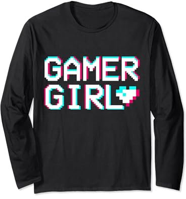 Gamer Girl Gaming Computer Konsole UwU Kawaii Langarmshirt