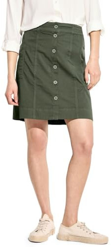 CECIL Damen B361460 Knielanger Rock, Cool Khaki, S