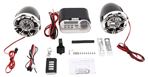 Persistence de Sonido de Audio de Motocicleta Altavoz EstéReo Moto una Prueba de Agua Scooter Radio FM Bluetooth USB TF MP3 Kit de Reproductor de MúSica