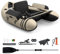 GYMAX Aufblasbares Angelboot, tragbares Belly Boat inkl. Pumpe, Paddel & verstellbaren Schultergurten, Fischerboot mit Fischlineal, Schlauchboot bis 150 kg belastbar (Beige)