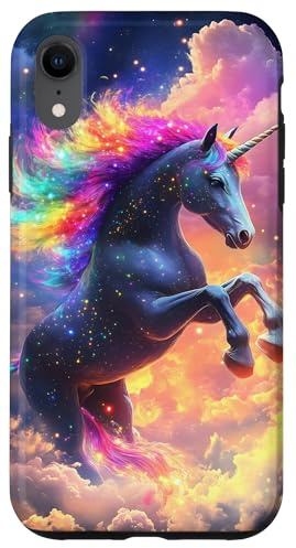 Hülle für iPhone XR Magisches Regenbogen-Einhorn
