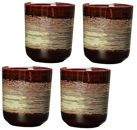 OKUMEYR 4 Tazze Da Tè Decorative Tazze D'acqua Multifunzione Casa Accessorio Per Caffè in Ceramica Durevole