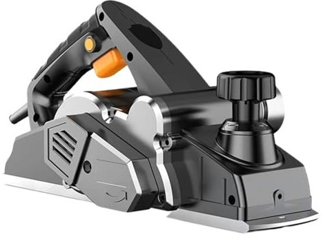HmLotd Electric Wood Planer, Woodworking Heavy Duty Wood Thickness Planer, Adjustable Depth 0~lmm Two-Way Controllable Dust Extraction Multi-caliber Cyclone Heat Dissipation for Wood Cutting
