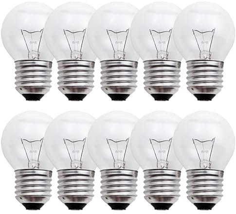 NCC-Licht 10 Stück Tropfenlampe Kugel klar E27 25W warmweiß dimmbar 230V