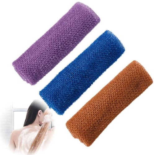 3 Pièces Africain Gant de Toilette Exfoliant, Eponge Douche, Eponge Exfoliante Corps Grande Taille, Gant Douche, Gant Exfoliant Corps Dos, Fleur De Douche Loofah Luffa Bain Brosse,fleur de douche