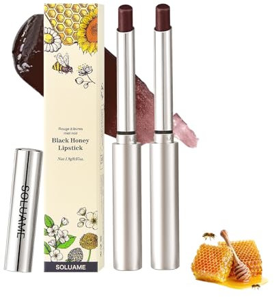 Lip Tint Black Lipstick Tinted Lip Balm for All Skin Tones Create a Glamorous Makeup Versatile Colours & Moisturising Lips(1.9g*2Pcs Honey Lipstick)