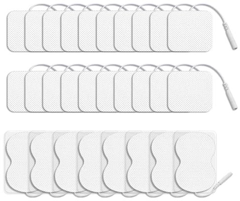 Xumann 28 Pcs Machine Pads for Tens, Self Adhesive Reusable Replacement Electrode