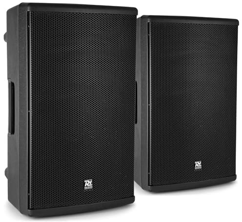 Power Dynamics PD415A Set 2 Altavoces Activos 15 1400W con DSP, Bluetooth, biamplificación Clase D/AB, 4 Modos EQ y entradas XLR/micrófono, Ideal para DJ, PA y Eventos