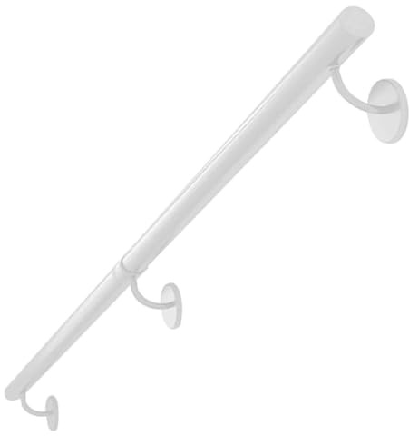 Treppengeländer-Handlauf mit Halterungen – Handlauf aus Metallschmiedeeisen, 60cm 1m 1.5m 1.8m 2m 2.4m 3.6m 5m Treppengeländer, 32 mm Rohrdurchmesser(420cm)