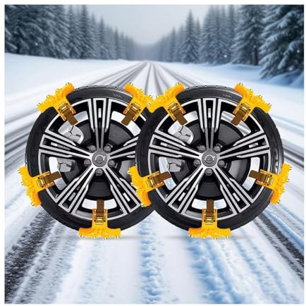 Auto-Schneeketten für Jeep Wrangler III Open Off-Road(2007-2011),10er-Set Anti-Rutsch Autoketten-Für winterliche Straßenverhältnisse,Schnellmontage-System,Elastisches Material,Ganzjahresanwendung