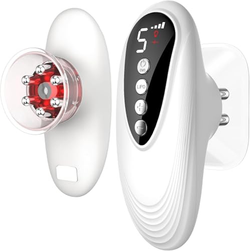 Masajeador ventosas 3 en 1 EMS y luz roja | 5 niveles, drenaje linfático, abdomen/piernas/glúteos/fascias, modelado y reafirmación