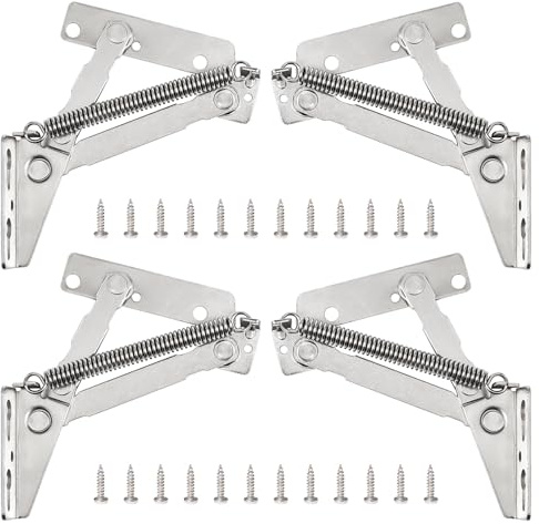4 Soporte de Bisagra de Elevación 80 Grados Bisagras de Resorte Plegables | Bisagra Muelle Soporte Elevación Plegable Herraje de con Elevación Sofá,Accesorios de Muebles