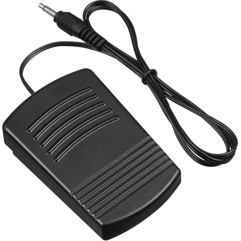 Nähmaschinen Fußpedal mit Kabel, Haushaltszubehör für 202 306 308 505 | Kunststoff und Metall, Schwarze Ausführung mit Gummibasis, Stabile Reaktion, Leicht zu Bedienen, Passende Ersatzlösung